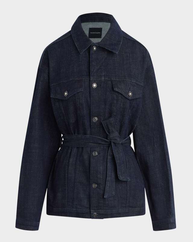The Jane Belted Denim Coat
